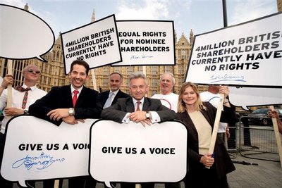 Conservative MPs join demo on shareholders’ rights